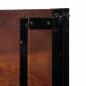 Preview: Kopfteil 140 cm Altholz Massivholz und Eisen