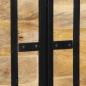 Preview: Kopfteil 160 cm Massivholz Mango und Eisen