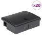 Preview: Mausefallen 20 Stk. Schwarz 13x10x4 cm