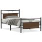 Preview: Bettgestell ohne Matratze Braun Eiche 100x190 cm Holzwerkstoff