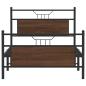Preview: Bettgestell ohne Matratze Braun Eiche 100x190 cm Holzwerkstoff