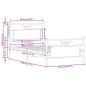 Preview: Bettgestell ohne Matratze Braun Eiche 100x190 cm Holzwerkstoff