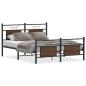 Preview: Bettgestell ohne Matratze Braun Eiche 137x190 cm Holzwerkstoff
