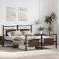 Preview: Bettgestell ohne Matratze Braun Eiche 137x190 cm Holzwerkstoff
