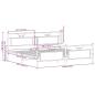 Preview: Metallbett ohne Matratze Braun Eichen-Optik 193x203 cm