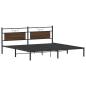 Preview: Bettgestell ohne Matratze Braun Eichen-Optik 193x203 cm