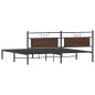Preview: Bettgestell ohne Matratze Braun Eichen-Optik 193x203 cm