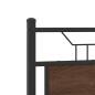 Preview: Kopfteil Braun Eichen-Optik 120 cm Holzwerkstoff und Stahl
