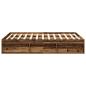 Preview: Bettgestell ohne Matratze Altholz-Optik 160x200cm Holzwerkstoff
