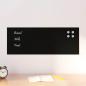 Preview: ARDEBO.de - Magnettafel Wandmontage Schwarz 80x30 cm Hartglas