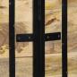 Preview: Kopfteil 140 cm Massivholz Mango und Eisen