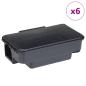 Preview: Mausefallen 6 Stk. Schwarz 22x12,5x7,5 cm