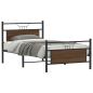 Preview: ARDEBO.de - Bettgestell ohne Matratze Braun Eiche 100x200 cm Holzwerkstoff