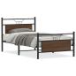 Preview: Bettgestell ohne Matratze Braun Eiche 100x200 cm Holzwerkstoff