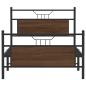 Preview: Bettgestell ohne Matratze Braun Eiche 100x200 cm Holzwerkstoff