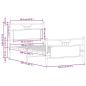 Preview: Bettgestell ohne Matratze Braun Eiche 100x200 cm Holzwerkstoff