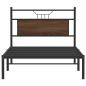 Preview: ARDEBO.de - Bettgestell ohne Matratze Braun Eichen-Optik 107x203 cm