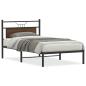 Preview: Bettgestell ohne Matratze Braun Eichen-Optik 107x203 cm