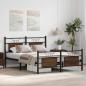 Preview: Bettgestell ohne Matratze Braun Eiche 150x200 cm Holzwerkstoff