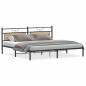 Preview: Bettgestell ohne Matratze Sonoma-Eiche 200x200 cm Holzwerkstoff