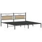 Preview: Bettgestell ohne Matratze Sonoma-Eiche 200x200 cm Holzwerkstoff