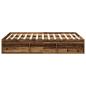 Preview: Bettgestell ohne Matratze Altholz-Optik 120x200cm Holzwerkstoff