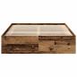 Preview: Bettgestell ohne Matratze Altholz-Optik 120x190cm Holzwerkstoff