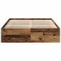 Preview: Bettgestell ohne Matratze Altholz-Optik 140x190cm Holzwerkstoff