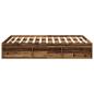 Preview: Bettgestell ohne Matratze Altholz-Optik 140x190cm Holzwerkstoff
