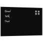 Preview: Magnettafel Wandmontage Schwarz 80x50 cm Hartglas