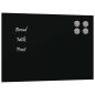 Preview: Magnettafel Wandmontage Schwarz 30x20 cm Hartglas