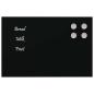 Preview: Magnettafel Wandmontage Schwarz 30x20 cm Hartglas