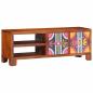 Preview: TV-Schrank Mehrfarbig 110x30x40 cm Massivholz Akazie