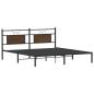 Preview: Bettgestell ohne Matratze Braun Eichen-Optik 183x213 cm