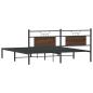 Preview: Bettgestell ohne Matratze Braun Eichen-Optik 183x213 cm