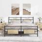 Preview: ARDEBO.de - Metallbett ohne Matratze Sonoma-Eiche 160x200 cm