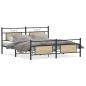 Preview: Metallbett ohne Matratze Sonoma-Eiche 160x200 cm