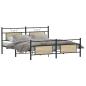 Preview: Metallbett ohne Matratze Sonoma-Eiche 160x200 cm