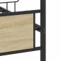 Preview: Metallbett ohne Matratze Sonoma-Eiche 160x200 cm