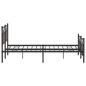 Preview: Metallbett ohne Matratze Braun Eichen-Optik 200x200 cm