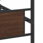 Preview: Metallbett ohne Matratze Braun Eichen-Optik 200x200 cm
