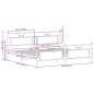 Preview: Metallbett ohne Matratze Braun Eichen-Optik 200x200 cm