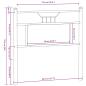 Preview: Kopfteil Braun Eichen-Optik 75 cm Holzwerkstoff und Stahl