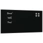 Preview: Magnettafel Wandmontage Schwarz 60x30 cm Hartglas