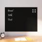 Preview: ARDEBO.de - Magnettafel Wandmontage Schwarz 80x60 cm Hartglas