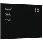 Preview: Magnettafel Wandmontage Schwarz 80x60 cm Hartglas