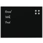 Preview: Magnettafel Wandmontage Schwarz 80x60 cm Hartglas