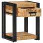 Preview: Nachttisch 40x35x50 cm Raues Massivholz Mango