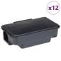 Preview: Mausefallen 12 Stk. Schwarz 22x12,5x7,5 cm