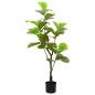 Preview: ARDEBO.de - Ficusbaum Künstlich 30 Blätter 125 cm Grün